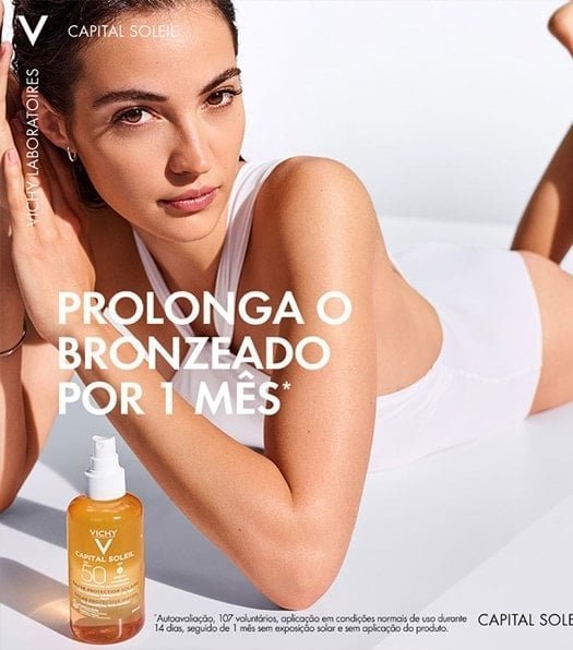 Água solar protetora iluminadora Corporal FPS 50 200ml