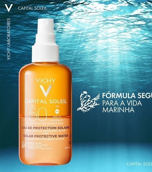 Água solar protetora iluminadora Corporal FPS 50 200ml