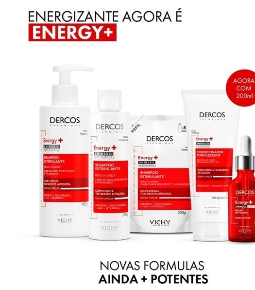 DERCOS Shampoo Estimulante Antiqueda Energy+ 400g