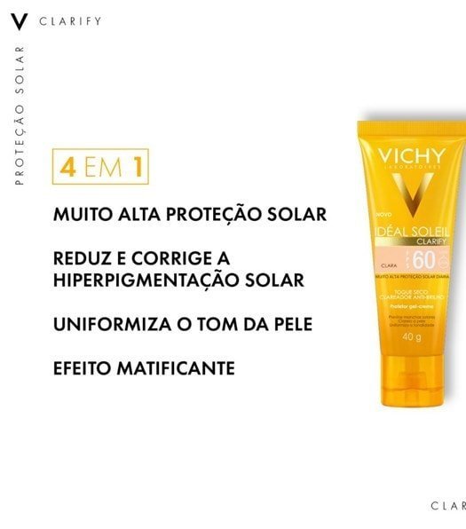 Protetor Solar Facial Clarify FPS60 40g