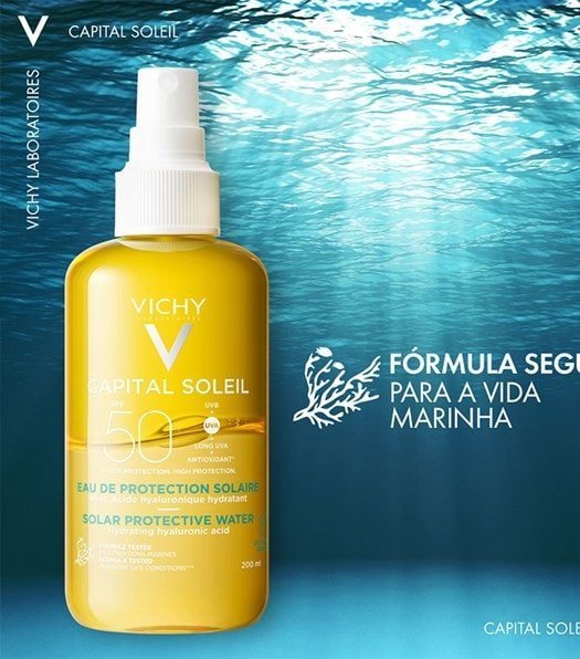 Água solar protetora Hidratante Corporal FPS 50 200ml